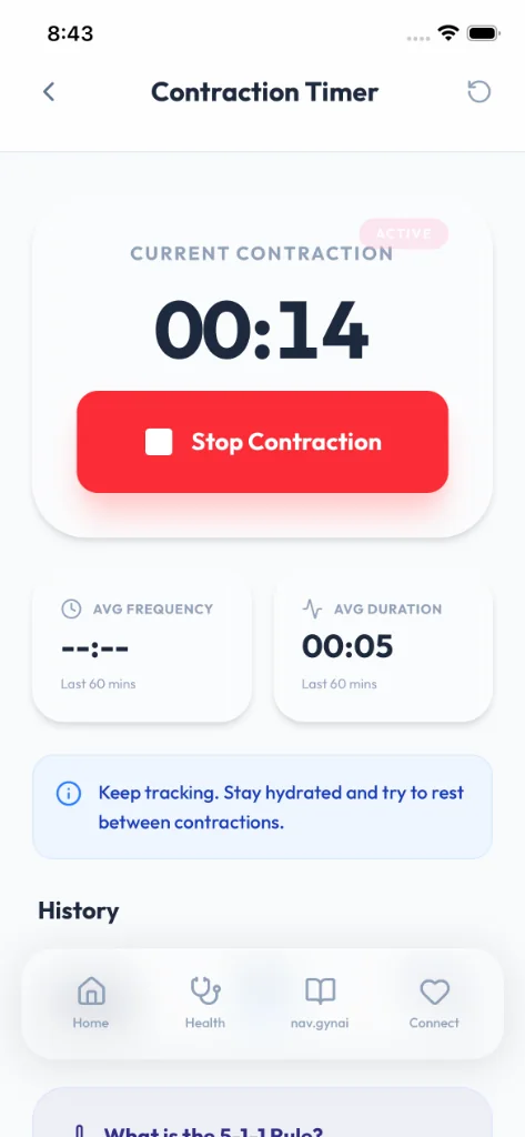 Contraction Counter Screen