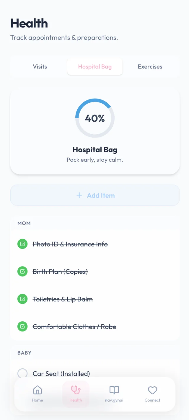 Hospital Bag Checklist